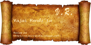 Vajai Renáta névjegykártya